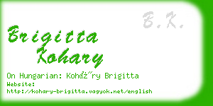brigitta kohary business card
